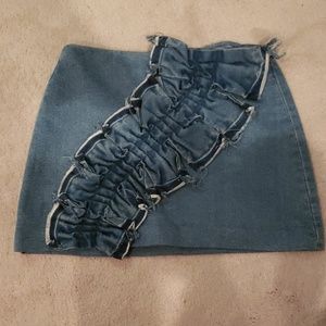 Jeans mini skirt